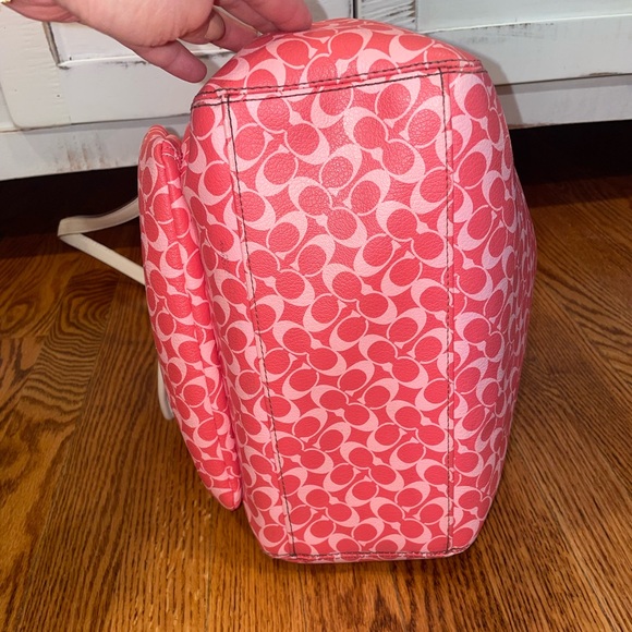 Pink Coach Monogram Shoulder Bag - Picture 6 of 13